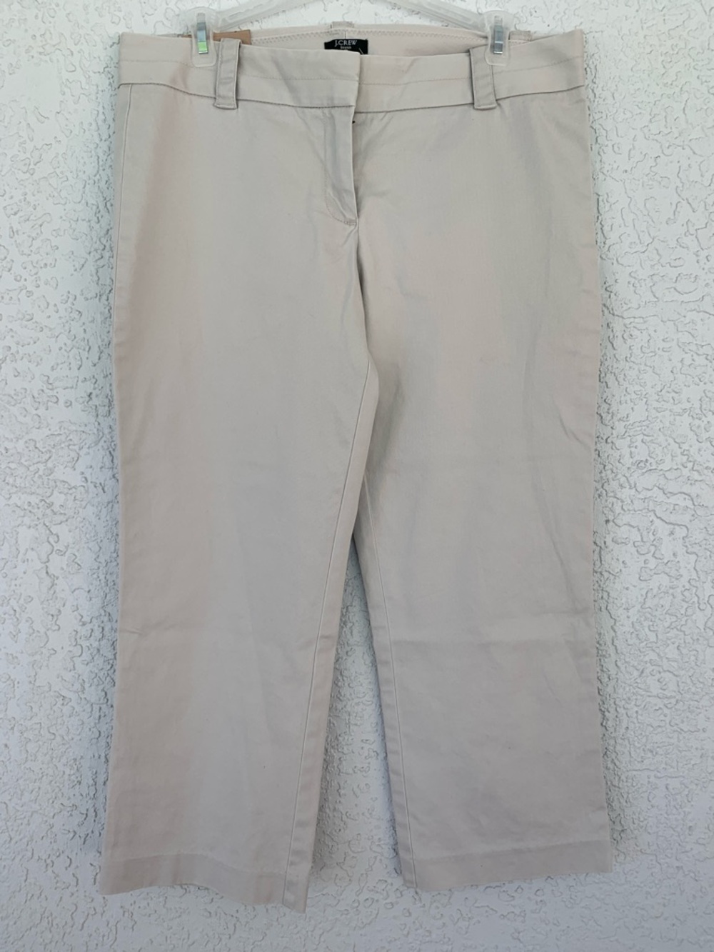 J. Crew Straight-Leg Chino Pants city fit cropped in Light Tan size 8